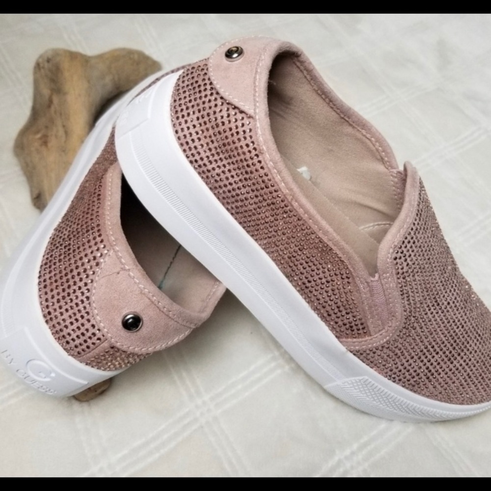 GUESS Pink Bedazzled Slip Ons! 💖 - Picture 2 of 7